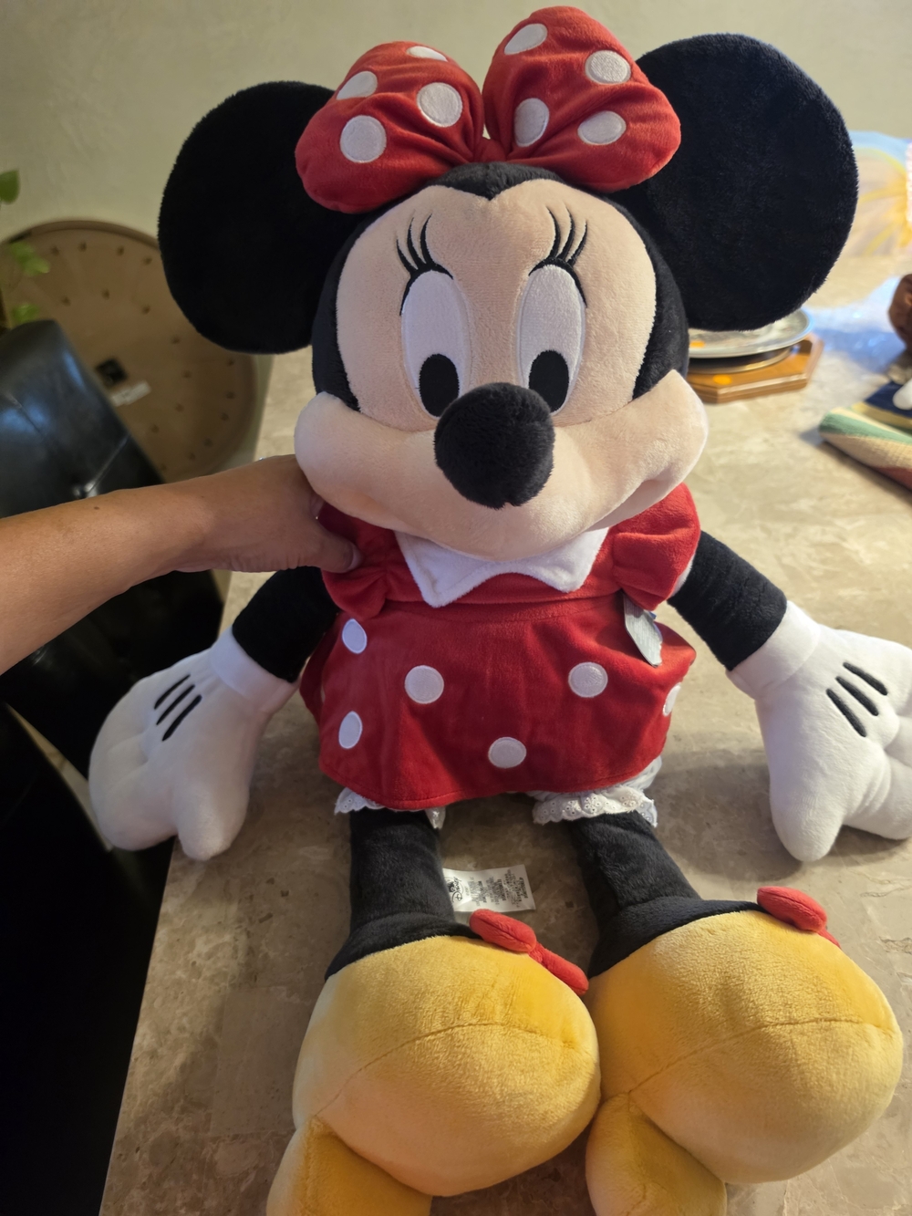 Disney Minnie Mouse Plush - Red Bow & Dress, Black Ears, Yellow Shoes